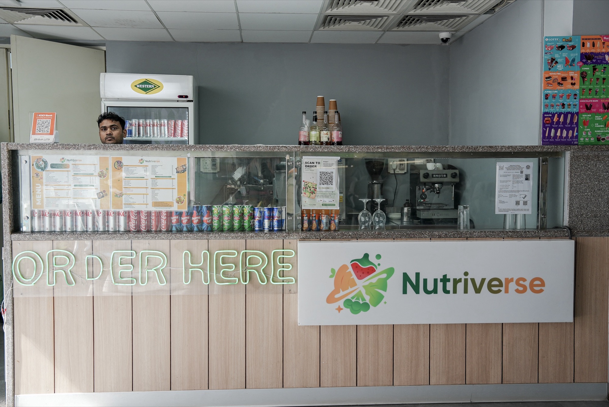 Diners at the Nutriverse cafeteria