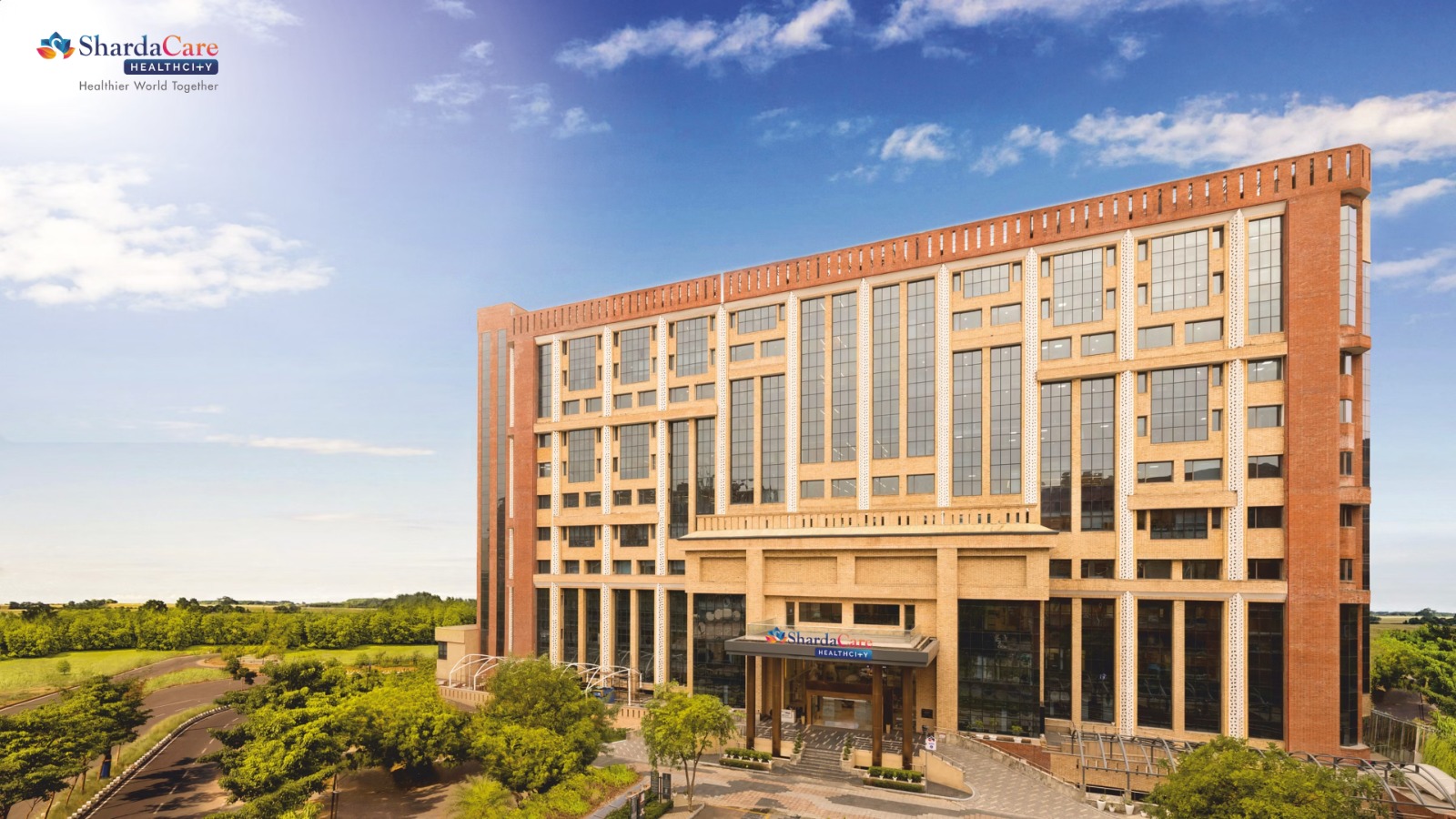 Sharda Care Healthcity hospital building